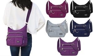 Multi Pocket Anti Theft Nylon Crossbody Messenger Bag