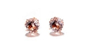 18K Rose Gold Morganite Stud ...