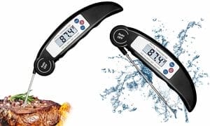 Instant Read Meat Thermometer Digital Waterproof Thermometer with Backlight LCD