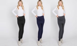 Women's Cotton Blend Skirted Leggings Made in USA (S-XL)