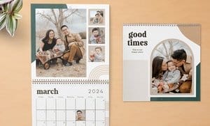 One, Two, or Five Personalized 12-Month Wall Calendars from Shutterfly