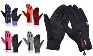  Men's And Women's Fleece Gloves Touch Screen Windproof Warm Riding Gloves