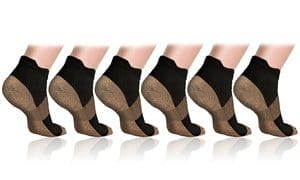 XFit Copper-Infused High-Energy Therapy Socks (6-Pack)