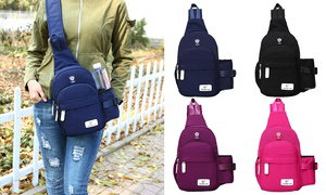Nylon Crossbody Shoulder Chest Cycle Sling Bag Travel Backpack for Men Women