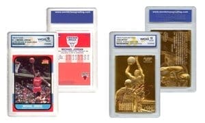 Kobe Bryant & Michael Jordan Fleer Rookie Licensed 2-Card Set Graded Gem-Mint 10