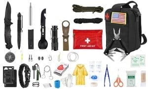LakeForest Emergency Survival Kit Survival Gear Equipment First Aid Kit (47pcs)