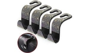 Bling Car Seat Headrest Hooks 4 Pack