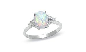 Fire Oval Opal Cushion Cut Engagement Ring For Women Girls Birthday Gift
