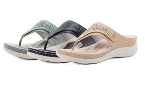 Thong Sandals for Women Clip Toe Flip Flops with Arch Support