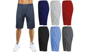 6-Pack Men's Moisture-Wicking Performance Active Mesh Shorts (Sizes, S-2XL)