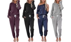 Leo Rosi Women's Taylor Long Sleeve Jogger Lounge Set (S-2X)