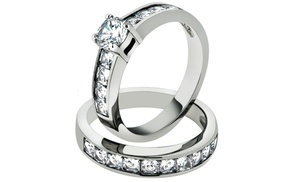 3.25 Ct Cubic Zirconia Stainl...