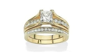 Women's 2.10 Ct Zirconia Gold...