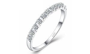 925 Wedding Band Cubic Zircon...