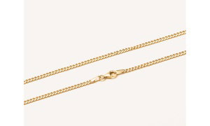 10K Solid Yellow Gold 2MM Italian Cuban Curb Chain Necklace