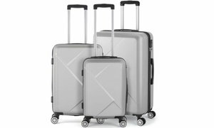 Dual Spinner 3 or 5 Piece Hardside Luggage Set, Checked & Carryon Suitcases