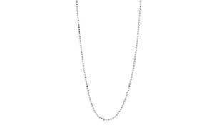 Italian Sterling Silver Diamond-cut Bead Chain Necklace by Pori