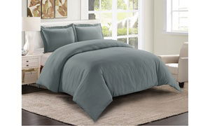 Bamboo Feel 1800 Count 3 Piece Super Soft Duvet Cover Set for Comforters