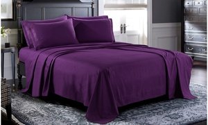 Pure Bedding Microfiber Bed Sheet Set with Pillowcase (6-Piece)