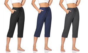 Women's Loose Soft Capri Yoga...