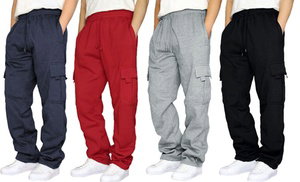 Men's Fleece Cargo Pants Rela...