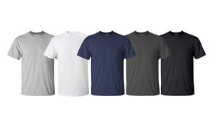 5 Pack - Men's 100% Cotton Basic T-Shirt (S-3XL)