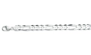 Italian Solid Sterling Silver Figaro Chain