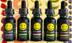 Flavored CBD Oil MCT Tinctures (550mg, 2500mg, or 6000mg) from Happy Hemp