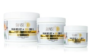 Sunset CBD Pain Relief Cream with Organic CBD & Menthol