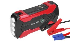 iNova 28000mAh 800A Peak 12V Car Jump Starter w/ LED Screen & 4 LED Light Modes