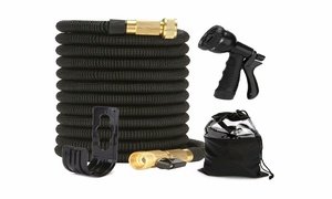 Expandable Garden Watering Hoses with Spray Nozzle Extra Strength Fabric