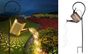 Solar Watering Can with 36 LEDs Garden Light Waterfall 