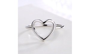 Sterling Silver Open-Heart Ring