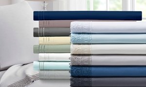 Bamboo 1800 Thread Count 3 Line, Lace or Solid Deep Pocket Sheet Set (4pc)
