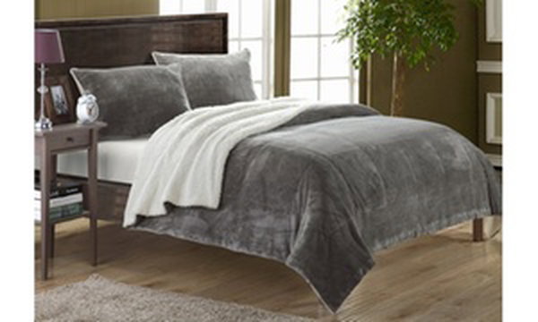 Naomi Plush Microsuede Sherpa Comforter Set (2- or 3-Piece)