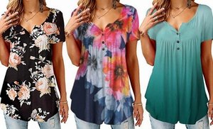 Women's Button Up Summer Shor...