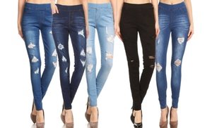 Women's Jeans Pull-On Skinny ...