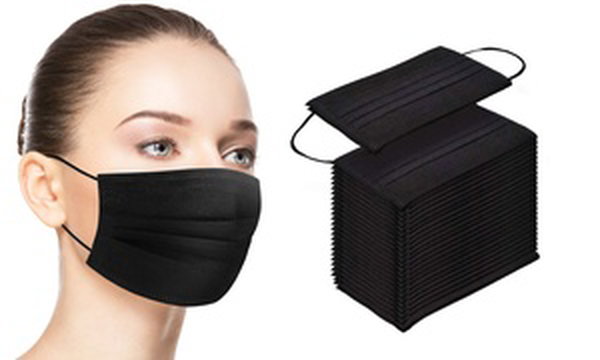 Black 3-Ply Non-Medical Face Masks ( 50-Pack )