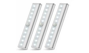 10 LED Motion Sensor Stick-on Light Bar (3-or 6-Pack)