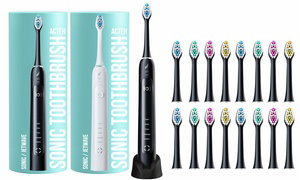 Sonic Electric Toothbrush with Best Battery Life, 16 Heads, 5 Modes and Timer 