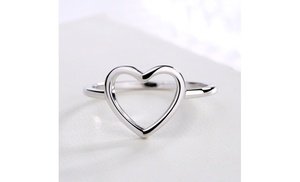 Sterling Silver Open-Heart Ring