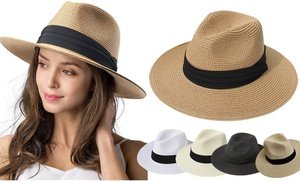 Women Wide Brim Straw Panama ...