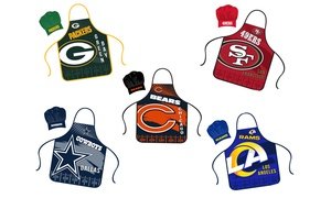 NFL Apron & Chef Hat Set, with Large Team Logo