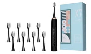 Sonic Electric Toothbrushes 5 Modes 8 Replacement Toothbrush Heads with Case 