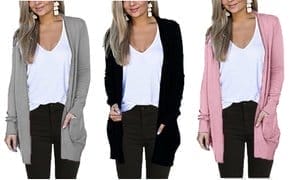 Leo Rosi Women's Poppy Lightweight Cardigan. Plus Sizes Available. 