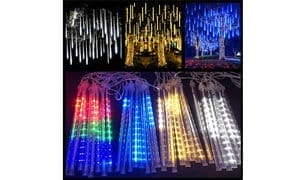 Christmas Meteor Shower Rain Lights 144/384 LED Waterproof Falling Rain Lights