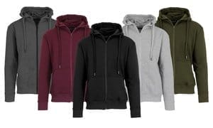 Men's Fleece-Lined Full-Zip Hoodie (Sizes, S-2XL)