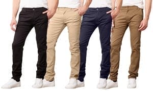 Men's Super Stretch Slim Fit Everyday Chino Pants (Sizes, 30-42)