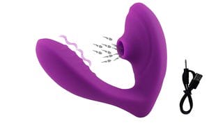 10 Levels Dual Motors Clitoral Sucking & G-spot Dildo Vibrator