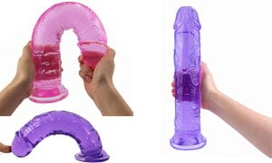 Suction Cup Dildo Clitoral 8'5 Inches Dildo Flaxible Realistic Dildo 